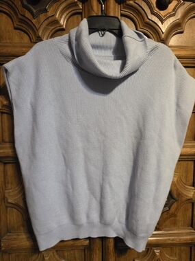 Maeve by Anthropologie Light Blue Sleeveless Cowl Neck Sweater